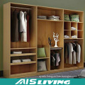 Contemporary Open Shelf Wardrobe Wooden Design (AIS-W79)
